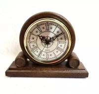 Часы настольные деревянные кварцевые смич БМ30 часы корпус массив дуба размер 20х15х6см