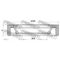 Сальник масляного насоса 25.5X40.25X8, 95GAY27400808L FEBEST 95GAY-27400808L