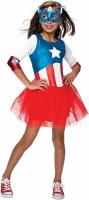 Карнавальный костюм супергероя Rubies Marvel Avengers Captain America Metallic Dress Childs L (8-10 лет)