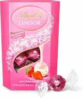 Трюфели клубника и сливки Lindt Lindor 200гр х 8шт