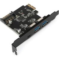 Контроллер USB 3.1 GEMBIRD SPCR-03 в разъем PCI-e, 2xUSB-A + 1xType-C