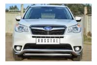 Защита переднего бампера d63 (волна) d63 (прямой) Forester Subaru 2013-2015