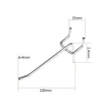 Крючок одинарный для перфорации L=100 d=4 шаг 25