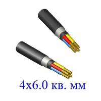 Кабель силовой медный бронированный вбшв 4Х6 (30м)