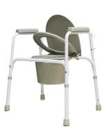 Кресло-туалет Amrus AMCB6803 стальное с порошковым напылением, с рамной спинкой, регулируемое по высоте