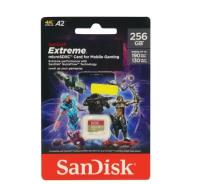 Карта памяти Micro SecureDigital 256Gb SanDisk Extreme microSDHC class 10 UHS-1 A2 V30 (SDSQXAV-256G-GN6GN) Gaming