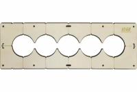 Ротор Шаблон для сверления подрозетников на 5 отверстий диаметром 68 мм, Толщина фанеры 8 мм 5shablon68