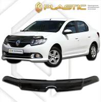 Дефлектор капота для Renault Logan 2014-2018 Classic черный