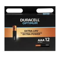 Duracell Батарейка алкалиновая Duracell OPTIMUM, AAA, LR03-12BL, 1.5В, блистер, 12 шт