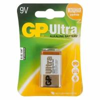 9V Батарейка GP Ultra Alkaline 1604AU 6LR61, 1 шт