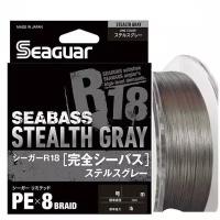 Шнур плетёный PE Kureha - R18 SEABASS 150m Stealth GRAY #1.5 27LB 0.205mm