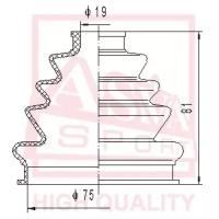 Пыльник ШРУС наружный 21x83x76 (комплект без смазки) Asva ASBT171