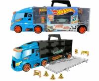 Мегатранспортер Hot Wheels Transporter Car Truck + машинка и дорожные знаки