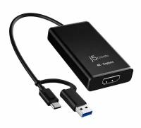 Внешняя карта видеозахвата j5create USB-C/USB-A на 4K HDMI