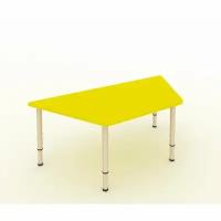 Стол-трапеция регулируемый, 1100 x 500 x 400 мм, группа 0-3, цвет жёлтый