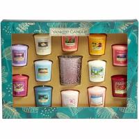 Подарочный набор Yankee Candle 12 ароматических свечей и 1 подсвечник