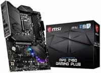 Материнская плата MSI MPG Z490 GAMING PLUS, ATX, LGA1200, DDR4, LAN, USB 3.2 Gen2, Type C, M.2