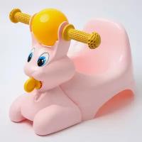Детские горшки Little Angel Горшок-игрушка «Зайчик», цвет розовый