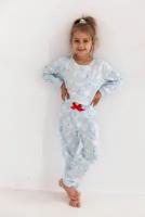 Пижама детская для девочек SENSIS Blue dream, лонгслив и брюки, голубой (Размер: 146-152)