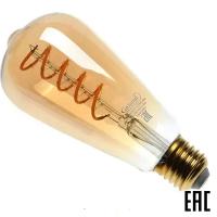 Лампа филаментная светодиодная General 5 Вт Filament спираль золотой E27 2700К светодиодная 