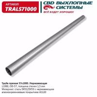 Труба прямая 57*1000 (d57, L1000) из Нерж алюм стали. CBD. TRAL571000