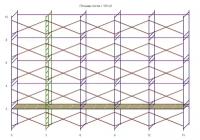 Леса строительные (ДхВ) 15х10 метра с 1 ярусом настилов