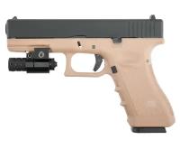 Страйкбольный пистолет KJW Glock G17 (6 мм, CO2, GBB, Tan)