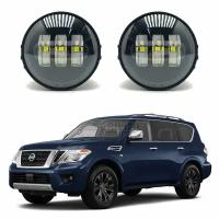 ПТФ Nissan Patrol светодиодные противотуманные фары LED туманки Criline