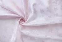Ткань подклад светло-розового цвета с жаккардовыми цветами