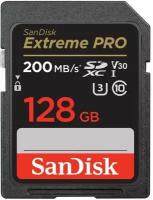 Карта памяти SanDisk SDXC Extreme Pro Class 10 UHS-I V30 U3 (200/90MB/s) 128GB