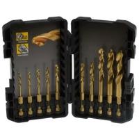 Набор DEWALT DT50050 cверл 10pcs Impact TITANIUM Drill Bit Set