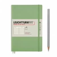 Блокнот Leuchtturm Paperback, 61 лист, в линейку, зеленый шалфей, В6+