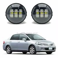 ПТФ Nissan Tiida Latio светодиодные противотуманные фары LED туманки Criline