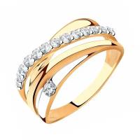 Кольцо из золота с фианитами яхонт Ювелирный Арт. 236172