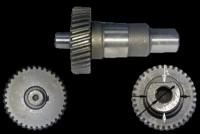 Шестерня ответная на валу для Rebir 5107 старая дисковая пила (1 засечка на валу) №232