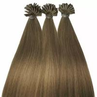 Hairshop Волосы для наращивания 7.0 (8) 50см BERKANA ЕВ (20 капсул) (Русый шоколадный)