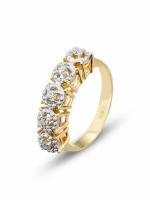 Кольцо Гатамов из желтого золота с бриллиантами 0,15 карат