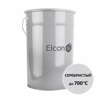 Эмаль термостойкая Elcon Max Therm 700 градусов серебристая 25 кг