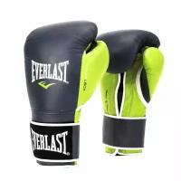 Перчатки тренировочные Everlast Powerlock 14oz синий/зеленый