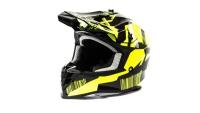 Шлем мото кроссовый GTX 633 #6 (L) BLACK/FLUO YELLOW