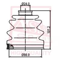Пыльник ШРУС комплект() Asva ASBT2082