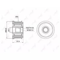 Шкив генератора LYNXauto PA1003