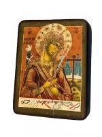 Освященная икона на дереве ручной работы - Пресвятая Богородица Плач При Кресте, арт И1368