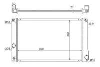 Радиатор TOYOTA PRIUS/LEXUS CT200H 09- Sat TY0002-ZVW30
