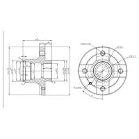 Ступица задняя в сборе L=R GM Nubira/Lacetti/Epica GANZ GIM03025 GANZ GIM03025