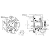 Ступица задняя в сборе L=R CHEVROLET Captiva/OPEL Antara mot.2.4L GANZ GIM03035 GANZ GIM03035