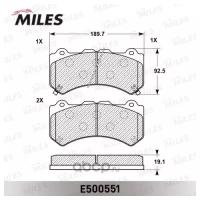 Комплект тормозных колодок, дисковый тормоз MILES E500551