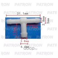 Тройник Применяемость: Соединитель (тройник) 5.0x5.0x6.4mm, P372083 Patron P37-2083