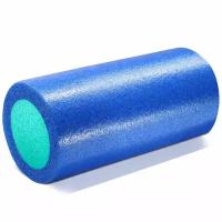 Ролик для йоги полнотелый 2-х цветный (синий/зеленый) 31х15см