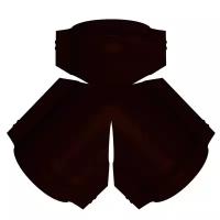 Тройник Y конька полукруглого PE темно-коричневая RR 32